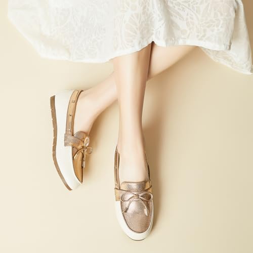 Image of Loafers for Women Comfortable Slip On Flats with Memory Foam Insole for Daily Wearing