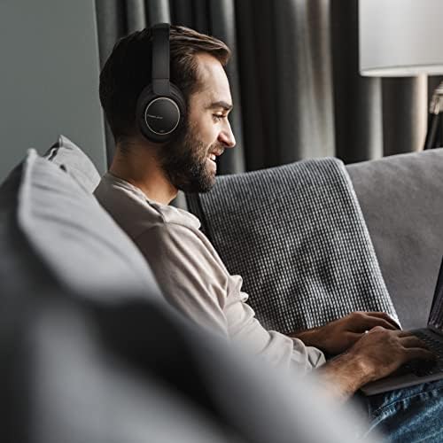 PowerLocus Active Noise Cancelling Headphones, Bluetooth Over-Ear Headphones with Noise Reduction, 70Hrs Playtime, Wireless Headphones, Hi-Fi Deep Bass, Foldable with Microphone for Phones/Laptops/PC