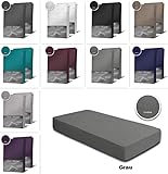 [page_title]-one-home 2er Pack Frottee Spannbettlaken Spannbetttuch 90x200 140x200 180x200 Baumwolle, Maße:90x200 cm - 100x200 cm, Farbe:Grau