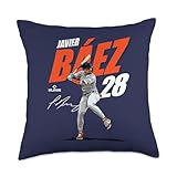 Javier Baez | Detroit Baseball Players | MLBJBZ3001 Throw Pillow