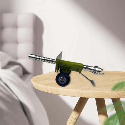 ZeawIEsvbyt Firecracker Artillery Cannon, 304 Stainless Steel Mini Model Firework Launcher Collectible Military Gifts & Desktop Decorations for Enthusiasts (Green)