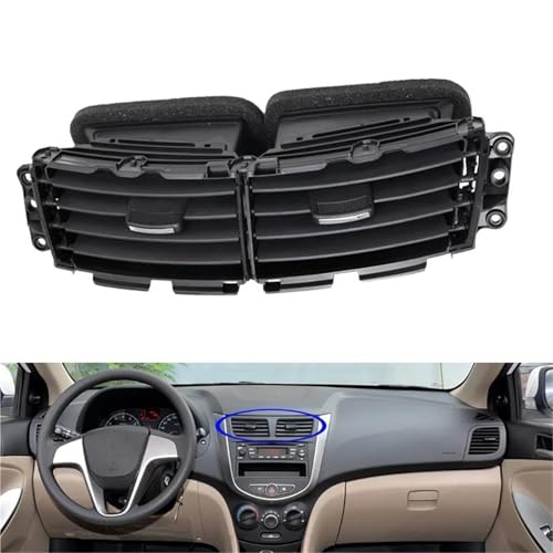 Salida de ventilación central interior de coche para salpicadero de Hyundai Solaris 2011-2017 5