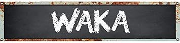 WAKA 4"x18" Rectangle Chalkboard Look with Chalk Style Font Effect Novelty Composite Aluminum Parking Sign
