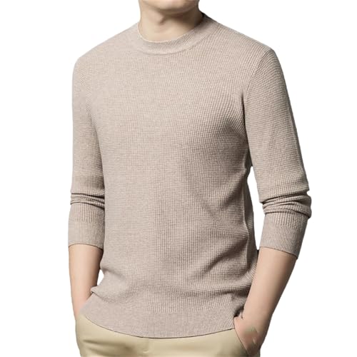 Men’S Fashion Knit Pullover Crew Neck Sweater Slim Fit Casual Long Sleeve Standard Wool Jumper Tops