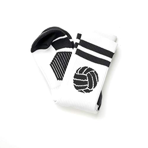 ChalkTalkSPORTS Volleyball Performance Crew Socks - Classic Ball - Youth & Adult - Multiple Colors - Volleyball Mid-Calf Sock4