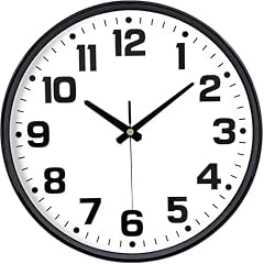 Mabpedo Wall Clock, 8 inch Modern Silent Non Ticking Wall Clocks Battery Operated with Large Easy