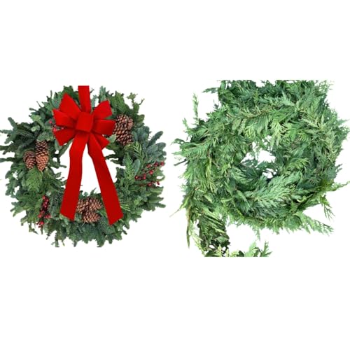 Clovers Garden Live Fresh 30” Inch Noble Fir Mix Christmas