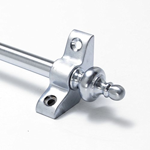 Set of 13, Stair Carpet Rods, Urn Finials, Suitable for Carpet Runners Up to 70 Centimetre Wide. (Satin Chrome)