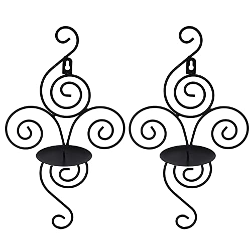 Image of Chrees Wall Hanging Candle Holder, Modern Iron Decorative Piece