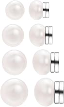 JEYORZY - 4 Pairs Women Magnetic Stud Earrings Inlaid Non Piercing Unisex Fruit Shape