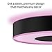 Philips Hue Infuse Medium Ceiling Lamp, Black - White and Color Ambiance Color-Changing Smart LED Light - 1 Pack - Control with Hue App - Compatible with Alexa, Google Assistant, and Apple Homekit