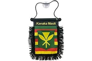Hawaii Kanaka Maoli Flag for Your Rear View Mirror | Show Your...
