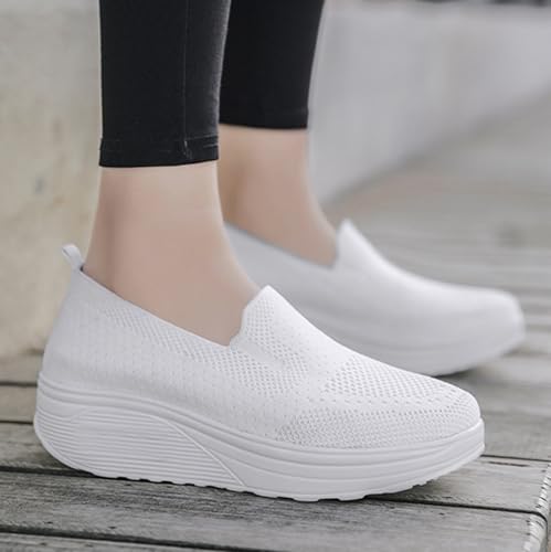 Baskets compensées pour femme | Chaussures de marche décontractées
