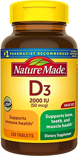 Nature Made Vitamin D3 2000 Iu, Value Size, 220-Count (Pack Of 2) #TOP25