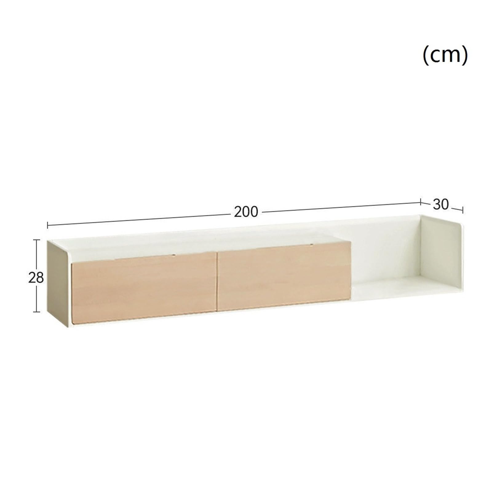 Soporte para TV Mueble de TV Madera montado en la Pared Blanco, Mueble Decorativo y Almacenamiento Flotante for el hogar, Sala Estar Consola de televisión