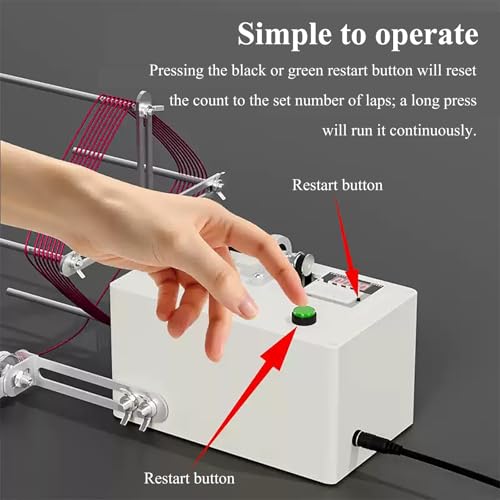 Máquina eléctrica inteligente de borlas, herramienta de carrete de hilo de velocidad ajustable con conteo y pausa automáticos, perfecto para borlas, hilos finos, líneas de pesca y pulseras.