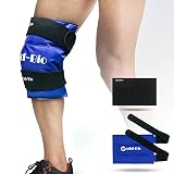 WORLD-BIO 膝 アイシング サポーター スポーツ用 氷のう不要 膝 冷却サポーター 冷やすグッズ 肘 腰 肩 足首 冷温両用 漏れ防止 結露なし 繰り返し使用可 全包囲 大型 布製カバー付き 野球 サッカー 日常生活 男女兼用