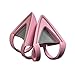 Razer Kitty Ears for Kraken Headsets: Compatible with Kraken 2019, Kraken TE Headsets - Adjustable Strraps - Water Resistant Construction - Quartz Pink