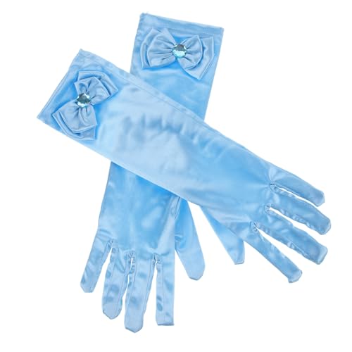 VALICLUD Halloween Long Gloves for Boys and Girls Satin Gloves Bowknot Girls for Stage Shows Cosplay