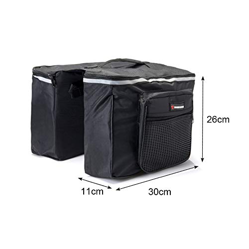 Sunshine smile bike luggage rack bag,panniers for bicycles waterproof,double bag bicycle,trunk bag bicycle,luggage… - Image 3