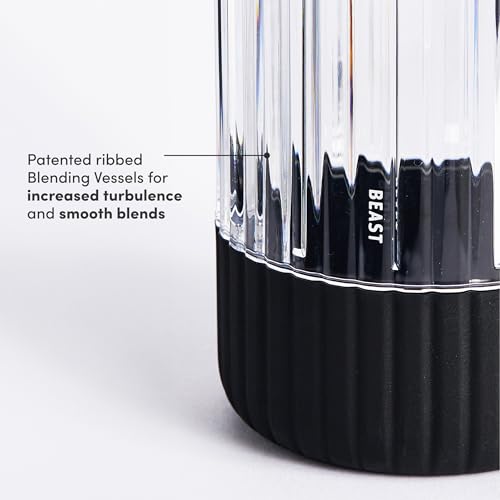 The Beast Mini Blender | Mini Countertop Kitchen Blender | Blend Smoothies and Shakes, Dressings, Sauces, Dips | Straw Cap and Straws Included | 600W (Carbon Black) - Image 6