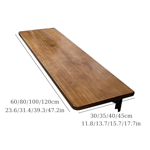 Table murale pliante bois massif : la solution pour petits espaces encombrés - 3