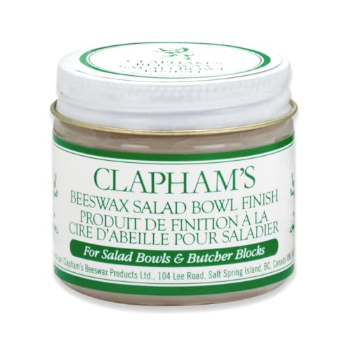 Comparison: Best Finish For Wooden Bowls 10 Clapham’s Beeswax All-Natural Food-Safe Salad Bowl Finish For Wooden Bowls, Cups, Cutting Boards, Cribs & Toys (1.75 oz/50g)