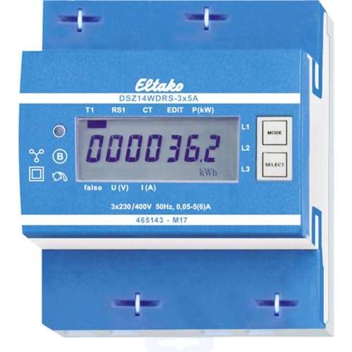 Eltako DSZ14WDRS-3x5A MID 28305712 Drehstromzähler mit Wandleranschluss digital 5 A MID-konform: Ja