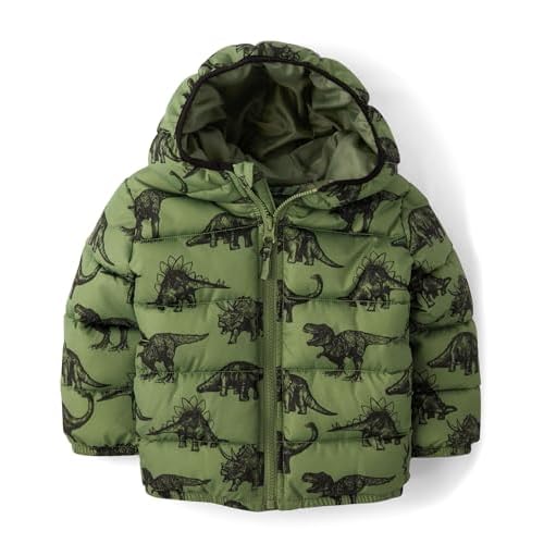The Children’s Place Baby and Toddler Boys’ Medium Weight Wind-Resistant, Water-Resistant Puffer Jacket