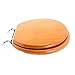 Renovators Supply Manufacturing Golden Oak Wooden Toilet Seat Round Toilet Seat With Chrome Hinges And Non Slip Bumper