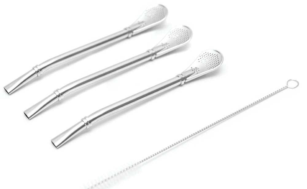 Pailles pour gourde Maté BALIBETOV, pack de 3 pailles en acier inoxydable pour vos pauses Yerba