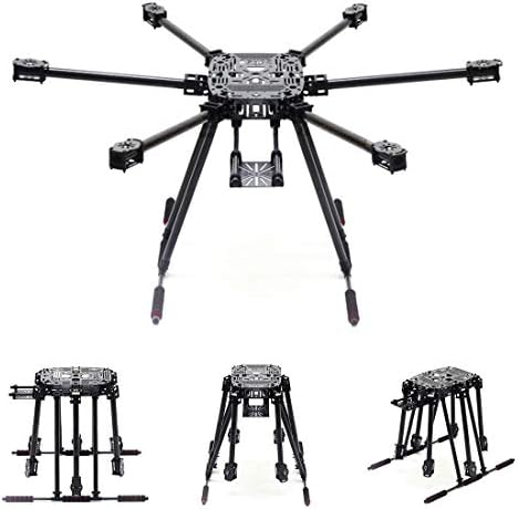 JMT ZD850 850mm 6 Axle Full Carbon Fiber Frame Kit with Unflodable Landing Gear Foldable Arm ZD 850 for DIY FPV Aircraft Hexacopter