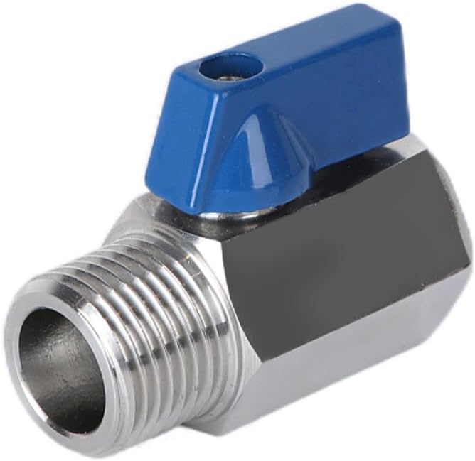 Shut Off Valve 1" NPT Male x 1" NPT Female Ball Valve for Water Fuel | 316 Stainless Steel High Temperature Resistance Corrosion and Rust Resistant Easy to Install