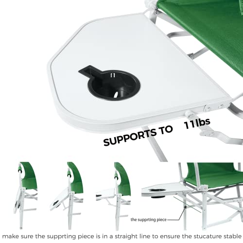 Ubon Heavy Duty Director's Chair Portable Camping Chair With Side Table Green #TOP3