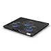 Laptop Cooling Pad, Mspine Laptop Cooler with 3 Blue Silent Fans, Ergonomic USB Powered Laptop Stand with Dual USB 2.0 Ports, Height-Adjustable Notebook Cooler for Notebook Under 17