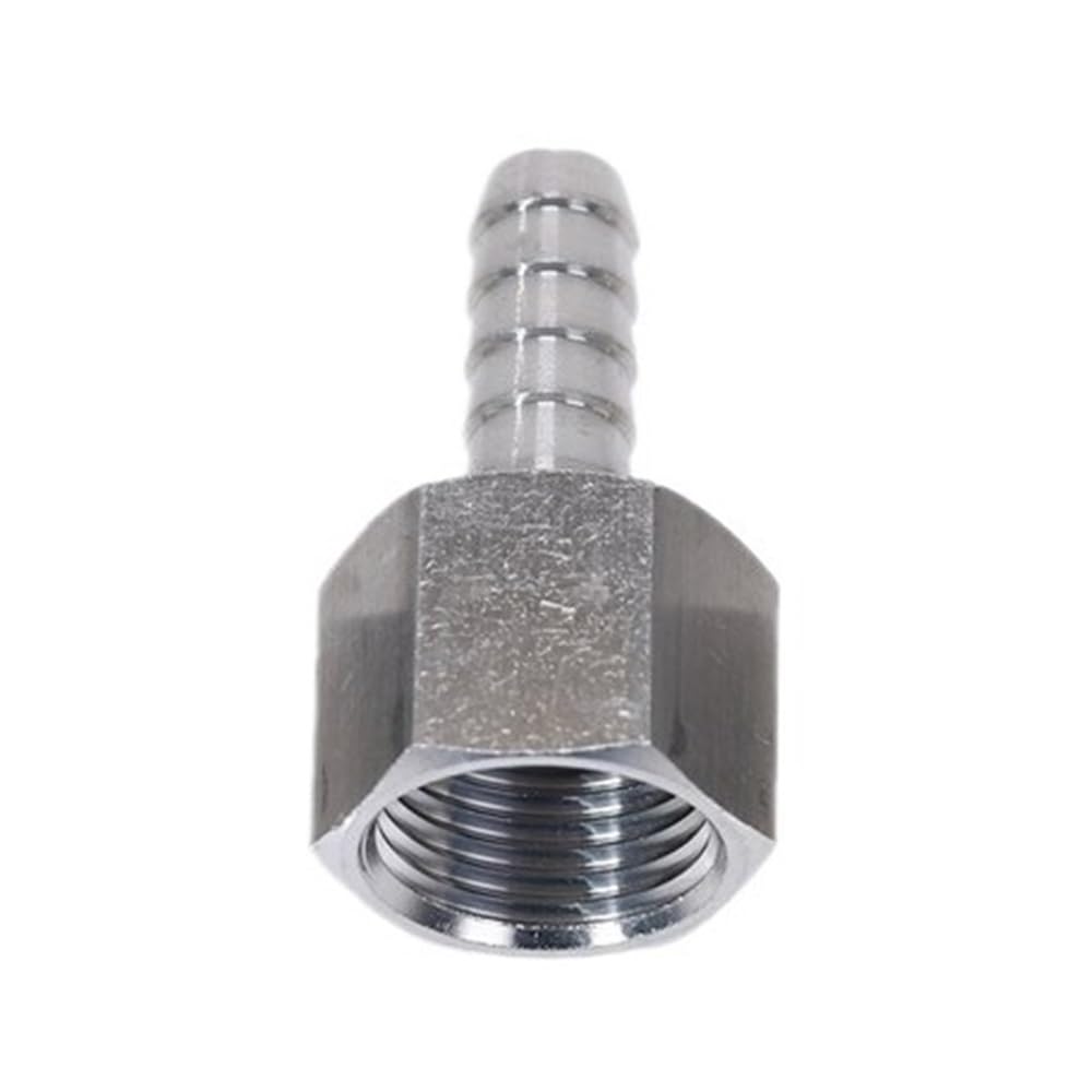 304 Stainless Steel Barbed Fitting, 304 SS Barbed Fitting Female Thread to Barb Hose Reducer Coupling Multiple Sizes(12MM*1/2INCH)