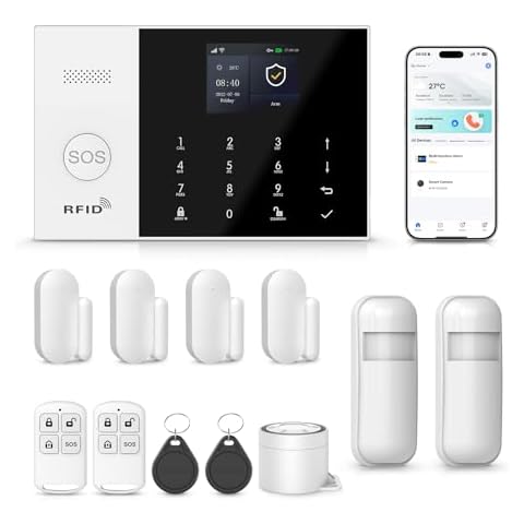 XNH 12-Piece Kit Wireless Home Security System -DIY 4G/WiFi Cover