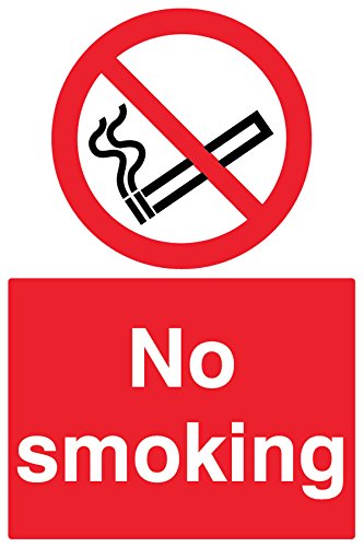 Caledonia Signs 23003P No Smoking Sign, Self Adhesive Vinyl, 600 mm x 400 mm