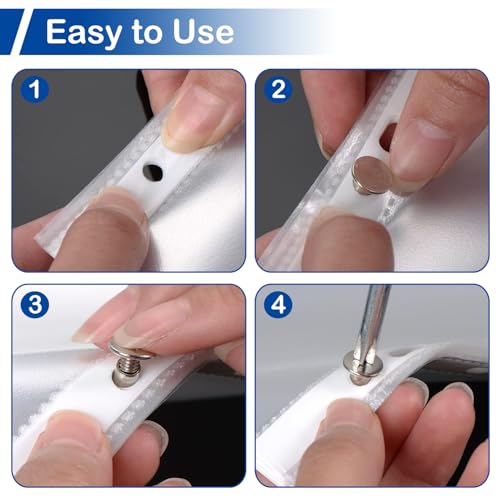 MroMax 20Pcs M5 Binding Screw, M5 x 6mm Nickel Plated Carbon Steel Cross Head Chicago Screw Binding Post Screw Kit for DIY Leather Decoration and Scrapbook and Photo Albums Bookbinding - Thumbnail 6