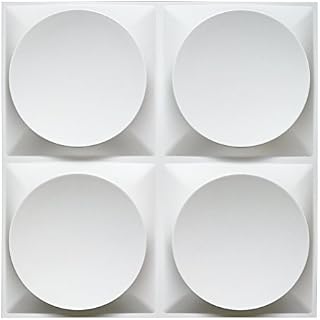 Art3d White Wall Panels Modern 3D Wall Decor, Moon Surface Design, 12 Tiles 3 Square Meter