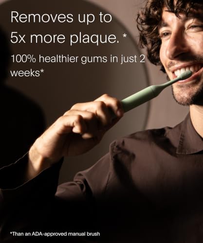 Image of SURI Recyclable Plant-Based, Electric Toothbrush Heads - Long Lasting Replacement Heads | Compatible Only Sonic Electric Toothbrush - Winter Fern, Pack of 3