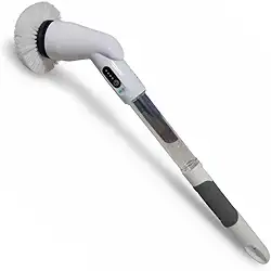 Escova de Limpeza Elétrica Multifuncional 8 em 1, Rotativa com Cabeças Intercambiáveis, Modelo Novo Compacto e Versátil, Branca