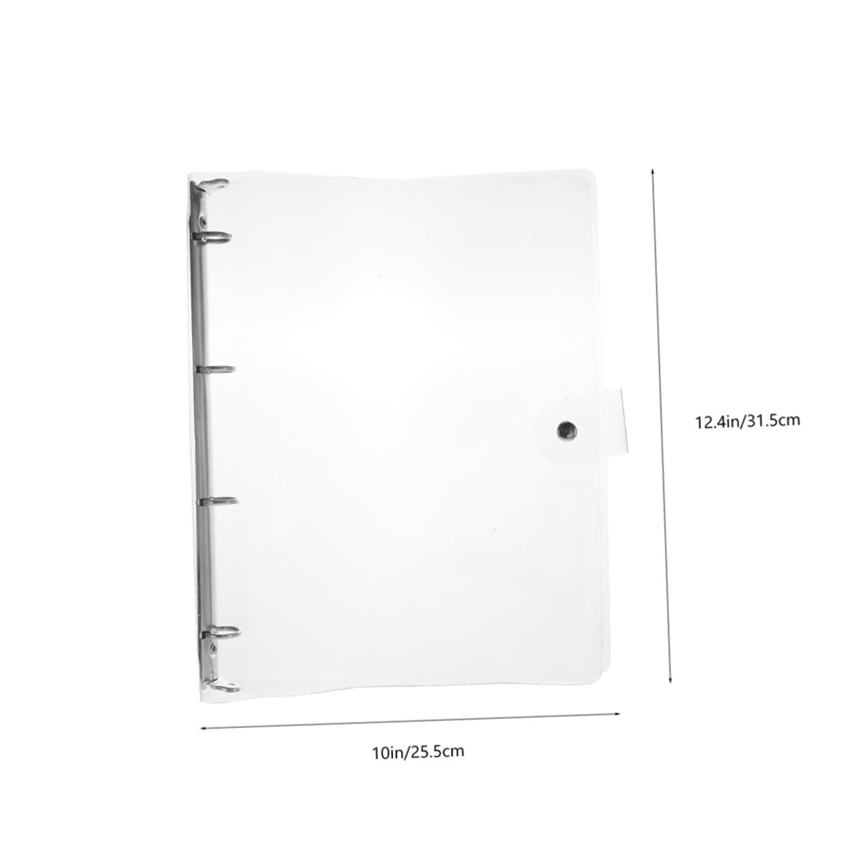 3 Stück Transparente Ringbuch Ordner Teiliges mit Kreativem Knopfverschluss Multifunktionale Dokumentenmappe für Büro Schule und Zuhause Robuster Organizer für Effiziente Ablage