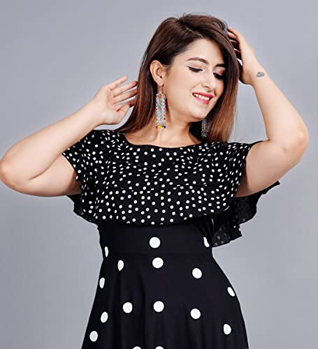 Image of Women's Polka Dot Fit and Flared Royon Dress