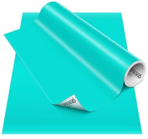 VViViD DECO65 Turquoise Matte Permanent Adhesive Craft Vinyl (24" x 30ft)