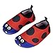 Scarpe da Acqua Bambini Scarpe da Mare da Spiaggia da Immersione per Sportive Acquatici Nuotata Ragazze Ragazzi da Nuoto Antiscivolo Traspiranti Scarpette da Surf(Coccinella,30 EU 31 EU)