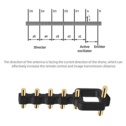 WANGCL 1Pair Yagi-UDA Antenna Signal Booster Range Extender Fit for DJI Mini 3 Pro/Mini 2/ Mavic Air 2 /Air 2S / Mavic 3 / Mavic Air 2 Drone Remote Controller Accessories-Black - Image 2