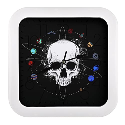 Horloge murale planète crâne blanc expression d'un style unique - 2