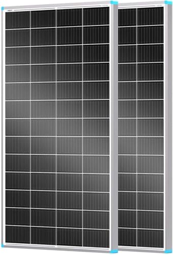 Image of RENOGY REGO 400W Solar Panel N-Type 16BB, 2PCS 24V RV Solar Panel 200 Watt, 25% High Efficiency, IP67 Monocrystalline PV Module Solar Charger for Roof Camping Van Trailer Cabin Off-Grid Applications