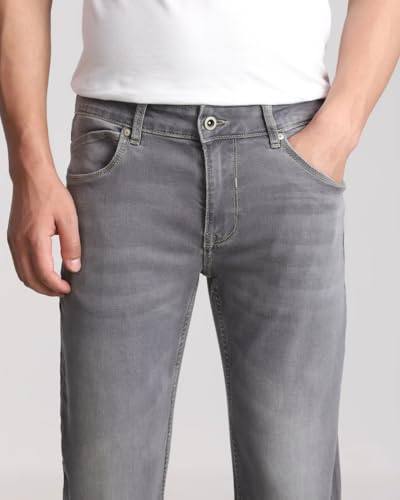Image of MUFTI Grey Super Slim Fit Jeans